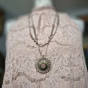 Coastal Cowgirl Winchester Bullet Gold Bedazzled Pendant and Necklace